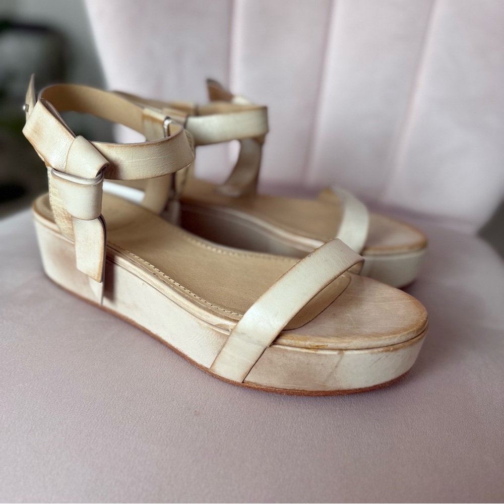 Brunello Cucinelli Beige Platform Sandals